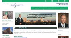 Desktop Screenshot of coloradospineinstitute.com