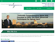 Tablet Screenshot of coloradospineinstitute.com